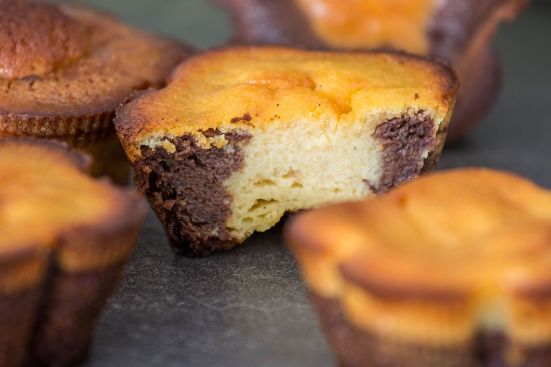 Double Chocolate Cheesecake Muffins