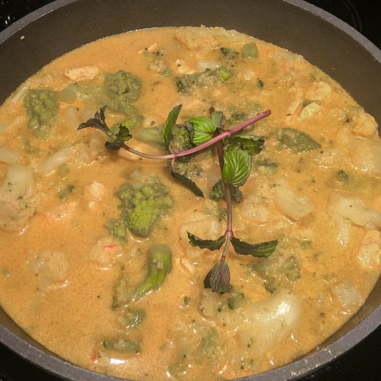 Puten-Kokos-Curry mit Couscous